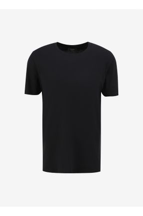 تی شرت مشکی مردانه رگولار یقه گرد کد 832464117