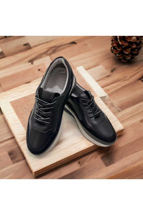 کفش کژوال مشکی مردانه چرم طبیعی پاشنه کوتاه ( 4 - 1 cm ) پاشنه ساده کد 818939767