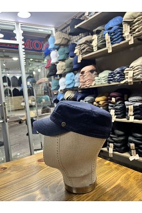 کلاه سرمه ای زنانه پنبه ای Melik şapka - کد 813505776