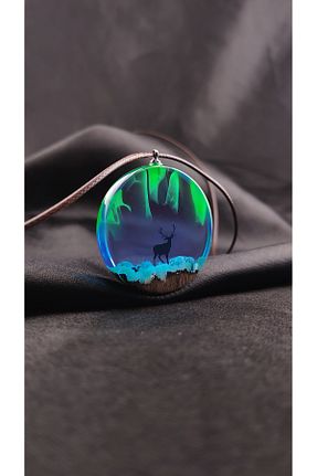 گردنبند جواهر سبز زنانه Selenge Art - کد 832543275