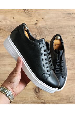 کفش اسنیکر مشکی مردانه بند دار Zegeshoes - کد 832554858