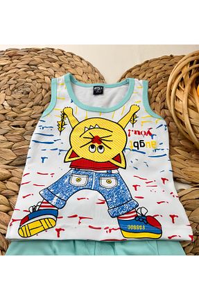 ست بالاتنه و پائین تنه سبز بچه گانه بافت ASN APPAREL - کد 832567971