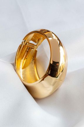 دستبند استیل طلائی زنانه فولاد ( استیل ) کد 810521016