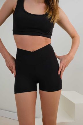 ساق شلواری مشکی زنانه بافت Fitted فاق بلند کد 801435689