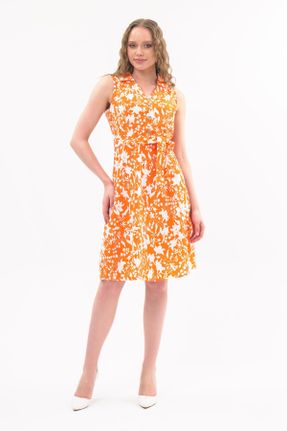 لباس نارنجی زنانه بافتنی پنبه (نخی) گلوژ کد 315743177