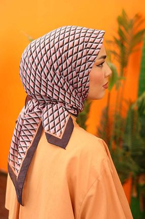 روسری طوسی 90 x 90 Silk Home - کد 828839238