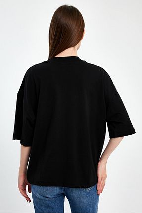 تیشرت مشکی زنانه Relaxed yakamor - کد 832592053