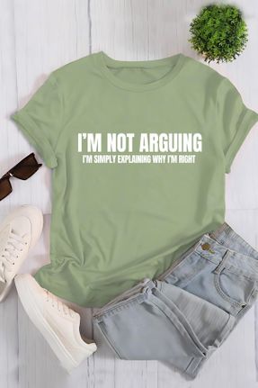 تی شرت سبز زنانه اورسایز یقه گرد تکی کد 832641735