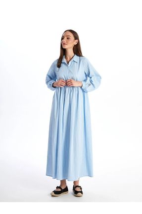 لباس آبی زنانه راحت آستین-بلند کد 824994930