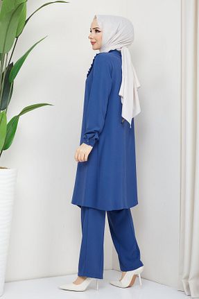 ست بالاتنه و پائین تنه حجاب سرمه ای زنانه رگولار BELLİNA - کد 736766961