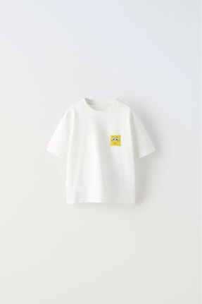 تی شرت سفید بچه گانه اورسایز یقه گرد پنبه (نخی) جوان کد 822356908