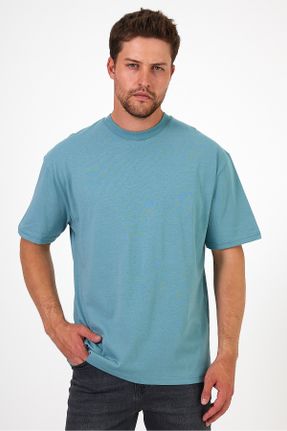 تی شرت آبی مردانه یقه گرد رگولار کد 832740792