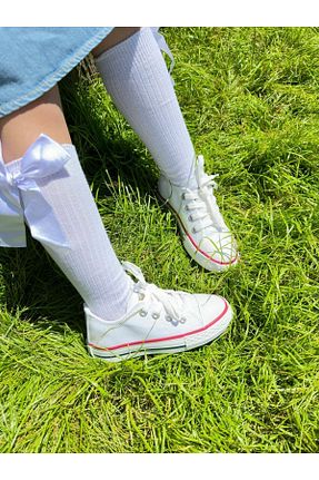 کفش اسنیکر سفید بچه گانه بند دار VOSVOSBABY - کد 684461563