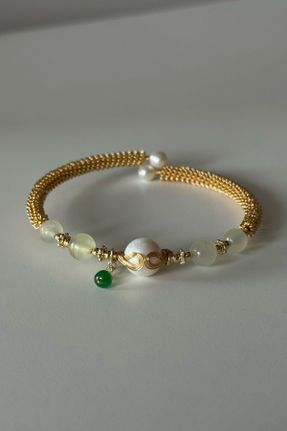 دستبند جواهر طلائی زنانه روکش طلا کد 832051360