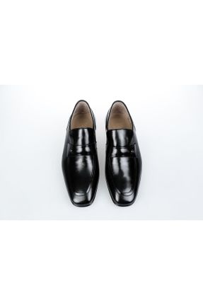 کفش کلاسیک مشکی مردانه چرم طبیعی پاشنه کوتاه ( 4 - 1 cm ) پاشنه ضخیم کد 774578596