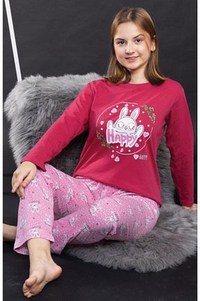 ست لباس راحتی رنگی بچه گانه Kalp Pyjama Familya - کد 458047514