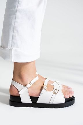 صندل سفید زنانه پاشنه تخت diya shoes - کد 814666442
