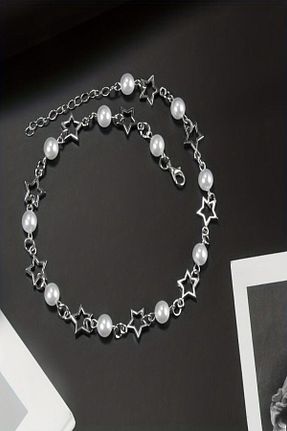 گردنبند جواهر زنانه روکش نقره LE&DA Accessory - کد 824947937