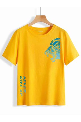 تی شرت زرد زنانه رگولار کد 832747658
