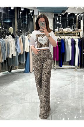 شلوار جین سبز زنانه پاچه گشاد missswans - کد 832757591