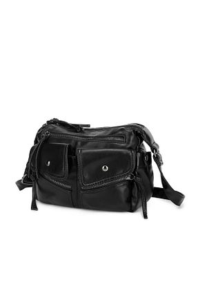 کیف پستچی مشکی زنانه چرم مصنوعی BARCELONA 21K - کد 832781040