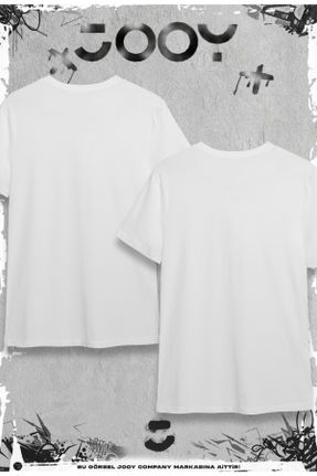 تی شرت سفید زنانه اورسایز یقه گرد پنبه - پلی استر 2