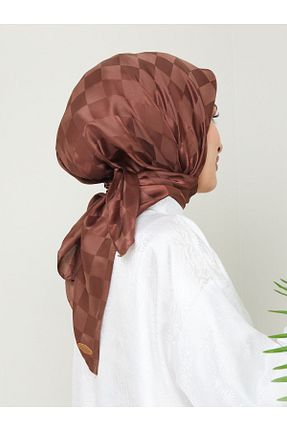 روسری قهوه ای پلی استر Golden Rose - کد 832735366