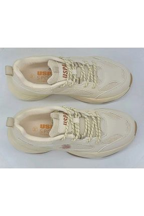 کفش اسنیکر بژ زنانه بند دار U.S. Polo Assn. - کد 832795340