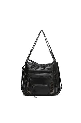 کیف دوشی مشکی زنانه چرم مصنوعی BARCELONA 21K - کد 832799176