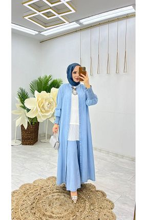 ست بالاتنه و پائین تنه حجاب متالیک زنانه اسلیم فیت FIRSTESLEM - کد 832815182