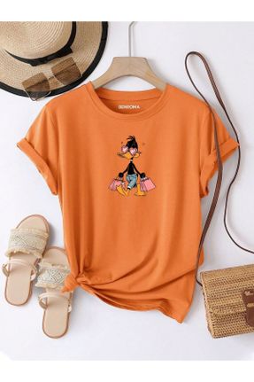 تی شرت نارنجی بچه گانه اورسایز کد 832877892