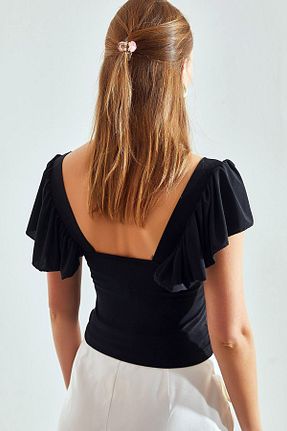 بلوز مشکی زنانه ساده CoolLook - کد 832898190
