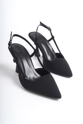 کفش پاشنه بلند کلاسیک مشکی زنانه چرم مصنوعی پاشنه نازک پاشنه کوتاه ( 4 - 1 cm ) کد 832955804