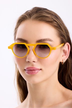 عینک آفتابی قهوه ای زنانه 47 UV400 کد 832996797