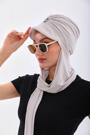 کلاه شنای حجاب طوسی زنانه Ritagarcia - کد 822706356