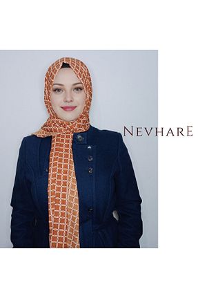 شال نارنجی زنانه پنبه ای nevhare - کد 817320916