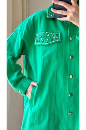 پیراهن سبز زنانه Fitted آستین-بلند کد 833001246