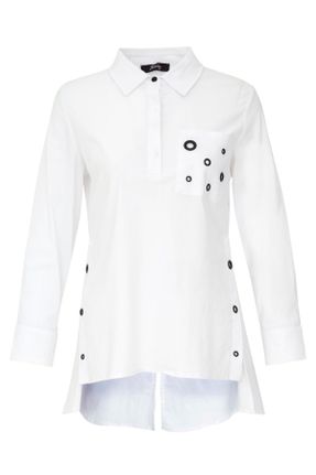 پیراهن سفید زنانه رگولار کد 826011050
