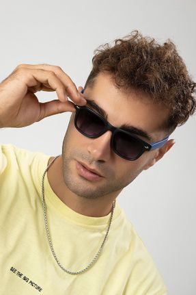 عینک آفتابی مشکی مردانه 53 UV400 پلاستیک بیضی کد 375843017