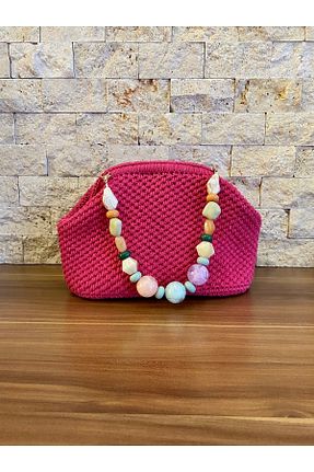 کیف پورتفوی و کلاچ صورتی زنانه پارچه ای Rabika - کد 359442568