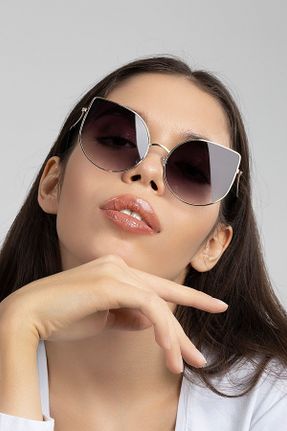 عینک آفتابی مشکی زنانه 53 UV400 پلاستیک گربه ای کد 258247626