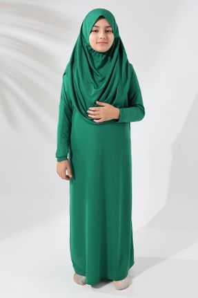 لباس سبز بچه گانه بافتنی پلی استر ریلکس آستین-بلند کد 819055784