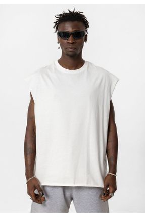 تی شرت سفید مردانه اورسایز کد 711462500