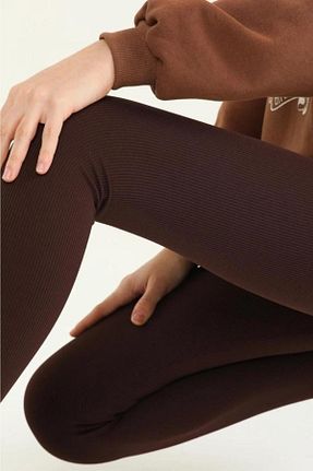 ساق شلواری اسپرت قهوه ای زنانه بلند Can Can Butik - کد 692795629