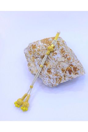 تسبیح زرد سنگ طبیعی KAZZAZE - کد 779984543