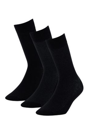 جوراب مشکی مردانه پنبه (نخی) 3