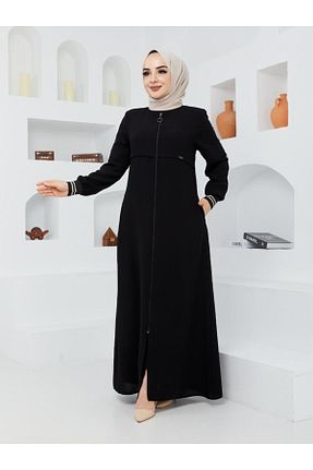 کلاه و ابایا مشکی زنانه پنبه ای SARİAL GİYİM - کد 125842015