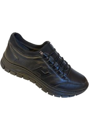 کفش کژوال مشکی مردانه چرم طبیعی پاشنه کوتاه ( 4 - 1 cm ) پاشنه ساده کد 792092947