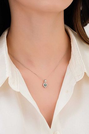 گردنبند نقره آبی زنانه 925 عیار Tmt Silver - کد 815835799