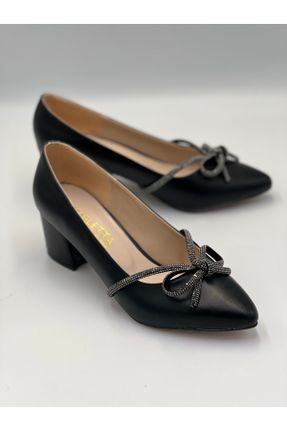کفش پاشنه بلند کلاسیک مشکی زنانه پلی اورتان پاشنه ضخیم پاشنه کوتاه ( 4 - 1 cm ) کد 823133518